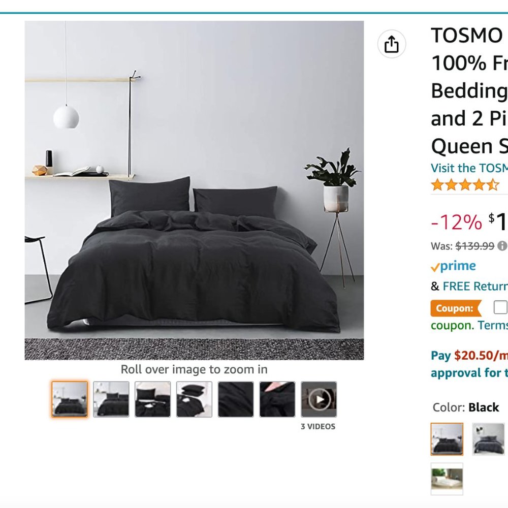 Linen Duvet Cover - BRAND NEW